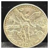 1985 MEXICO 1 OZ SILVER ROUND