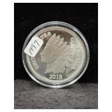 2018 U.S. INDIAN HEAD 1 OZ SILVER ROUND -