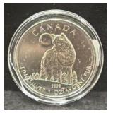 2011 CANADA WOLF - 1 OZ SILVER ROUND - .999 FINE