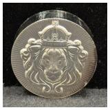SCOTTSDALE MINT 'LION' 5 OZ SILVER ROUND -