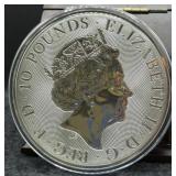 2020 - 10 OZ FINE SILVER BRITISH VALIANT ROUND