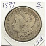 1897-S MORGAN SILVER DOLLAR