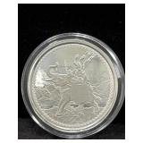 2022 GIBRALTAR 1 POUND COIN - 1 TROY OZ SILVER -