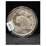1997 CHINA - PANDA - 1 OZ SILVER ROUND - .999 FINE