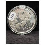 2004 CHINA - PANDA - 1 OZ SILVER ROUND - .999 FINE