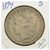 1894-S MORGAN SILVER DOLLAR