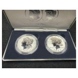 2024-S MORGAN AND PEACE SILVER DOLLAR - 2 COIN SET