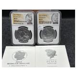 2023 MORGAN AND PEACE SILVER DOLLARS - FIRST