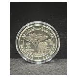 2012 SOMALI AFRICAN WILDLIFE - 1 OZ SILVER ROUND -