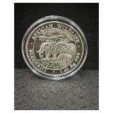 2013 SOMALI AFRICAN WILDLIFE - 1 OZ SILVER ROUND -