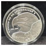 'PROUD TO BE AN AMERICAN' 1 OZ SILVER ROUND -