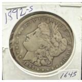 1892-S MORGAN SILVER DOLLAR - **SCARCE DATE**