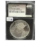 STAR WARS CLASSIC - 2016 - 'YODA' - 1 OZ SILVER