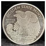 GOLDEN STATE MINT - 1/2 OZ SILVER ROUND -.999 FINE
