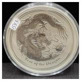 2012 YEAR OF THE DRAGON 10 OZ SILVER ROUND