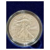 2012-W UNC SILVER EAGLE - BOX AND COA