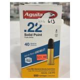 500 ROUNDS AGUILA  22 SOLID POINT AMMO