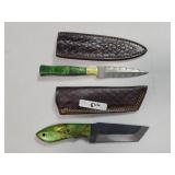 2 KNIVES - ONE DAMASCUS BLADE - ONE FILE BLADE