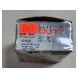 20 ROUNDS HORNADAY 357 SIG AMMO