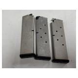 (3) RUGER .45 AUTO MAGAZINES