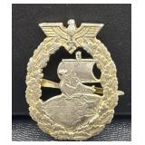 WWII KRIEGSMARINE AUXILIARY CRUISER BADGE