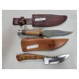 2 KNIVES - TIMBER WOLF FIXED BLADE AND