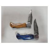 2 FOLDING POCKET KNIVES WITH DEMASCUS BLADE