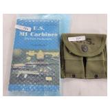 US  M2 CARBINE BOOK AND  CANVAS AMMO POUCH