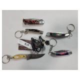 5  KEY CHAIN KNIVES - FOLDING AND FIXED BLADE