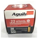 AGUILA 22 HOLLOW POINT 500 ROUNDS