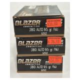 150 ROUNDS BLAZER 380 AUTO AMMO