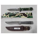2 FIXED BLADE KNIVES