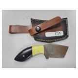 DAMASCUS BLADE KNIFE - YELLOW/BLACK HANDLE
