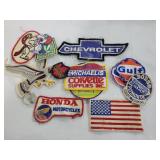 BAG OF PATCHES: HONDA , GULF, ETC