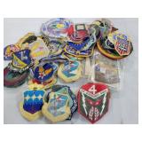 BAG OF ASSORTED PATCHES, MOSTLY MILITARY
