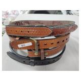 4 LEATHER BELTS  34-38