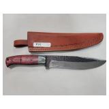 FIXED DAMASCUS BLADE KNIFE