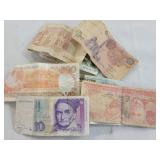 BAG OF ASSORTED FOREIGN PAPER MONEY