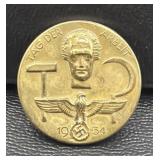1934 GERMAN 'DAY OF LABOUR' BADGE - 'TINNIE'