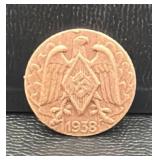 1938 GERMAN HITLER YOUTH TINNIE BADGE