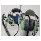 2 MILITARY STYLE AVIATOR HEAD SETS - CONDITION