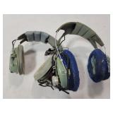 2 MILITARY STYLE AVIATOR HEAD SETS - CONDITION