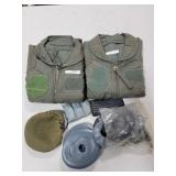 (2) MENS FLYERS, SUMMER COVERALLS SIZE 36S AND
