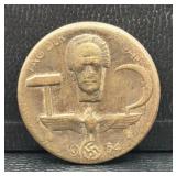 1934 GERMAN 'DAY OF LABOUR' BADGE - 'TINNIE'