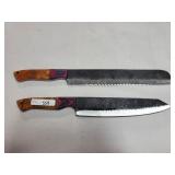 2 KNIVES WITH FILE BLADES