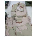 ONE SET BDU (DESERT) MILITARY DUTY UNIFORM -