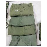 4 PAIR OD GREEN MILITARY STYLE PANTS -