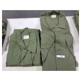 (2) OD GREEN MILITARY STYLE SHIRTS -
