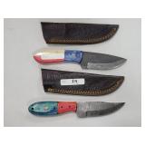 2 KNIVES - ONE DAMASCUS BLADE ADN ONE FILE BLADE