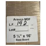[192lft] 5 1/4ï¿½x16ï¿½ Arauco MDF Base Board